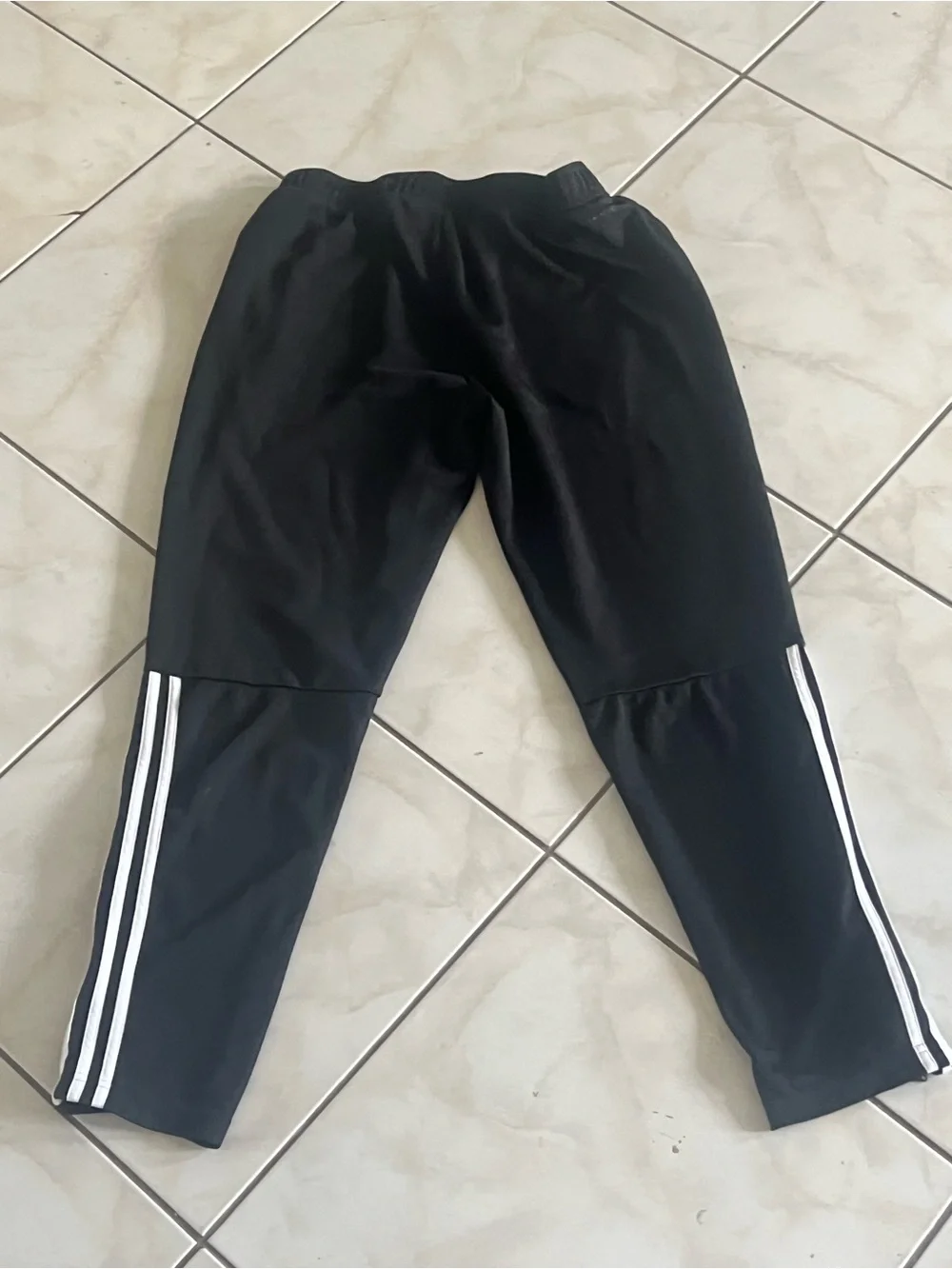 adidas Black Athletic Pants with White Logo Tag